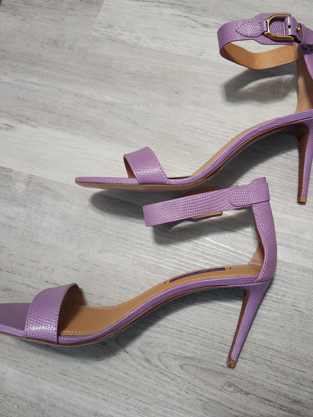 Ralph Lauren Channing Lilac Ankle-Strap Stiletto Heels Size 39B US Size 9